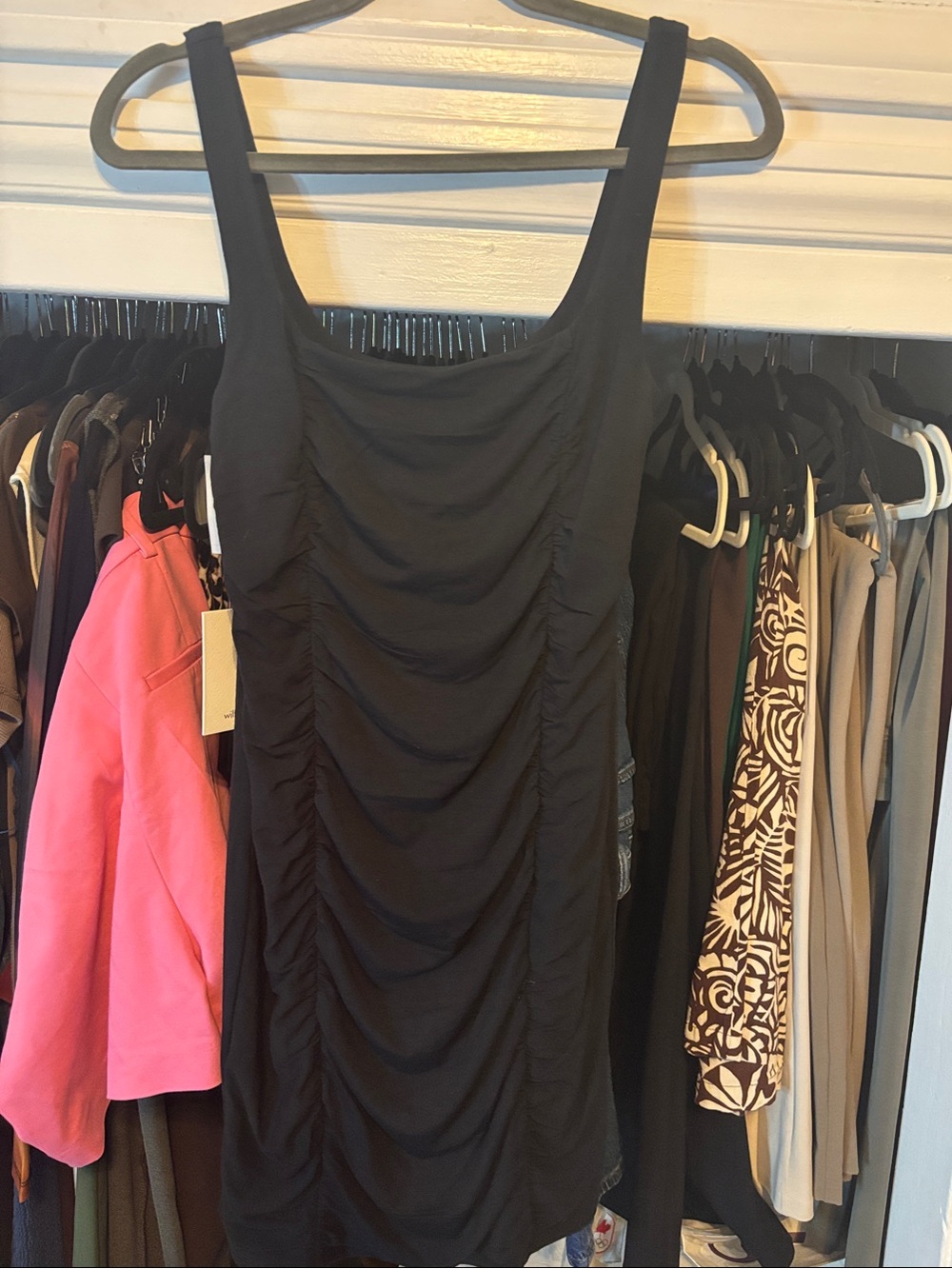NWT Wilfred Lydia Black Ruched Tank Dress - Women